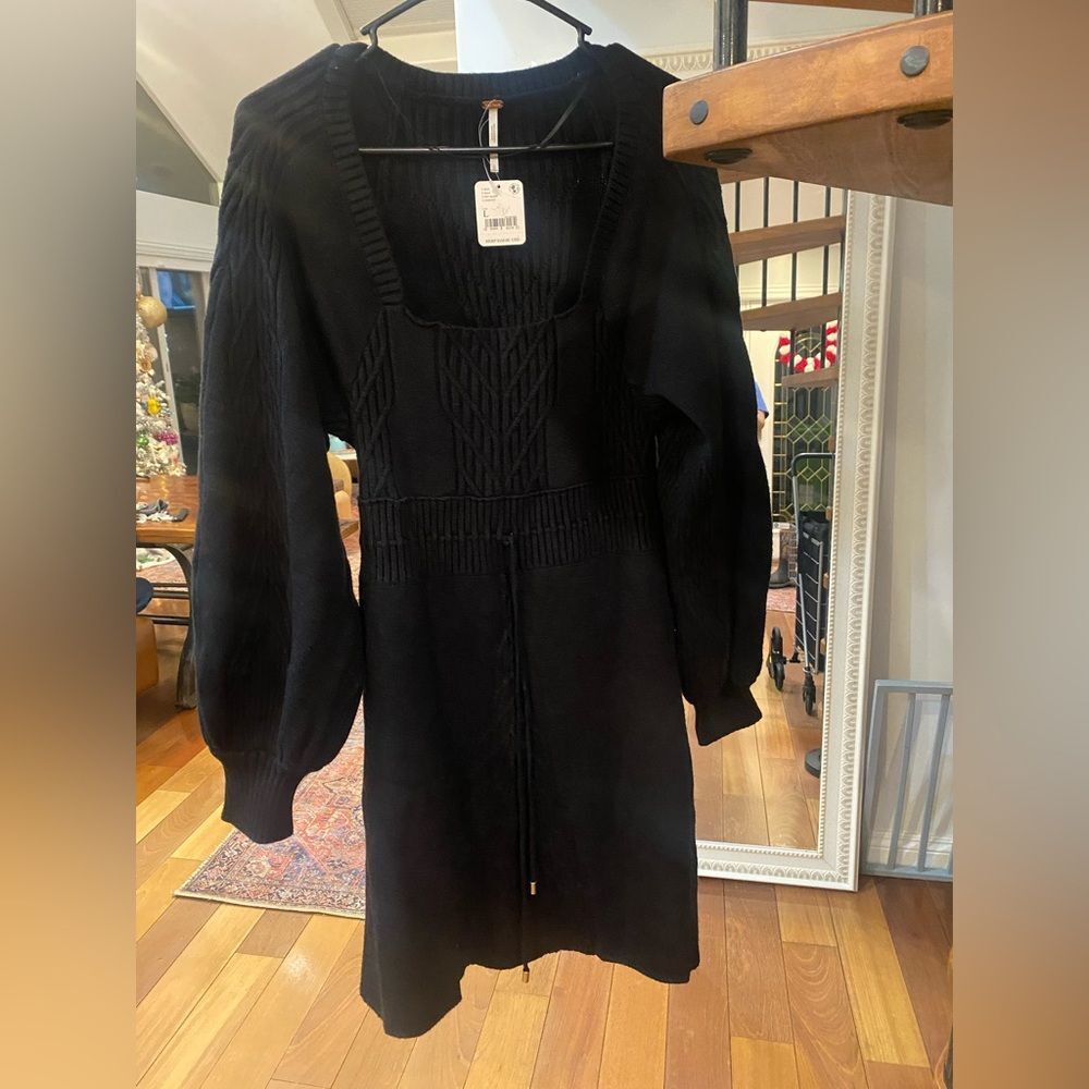 Brand new with tags! Free People Black Long Sleeve Dress